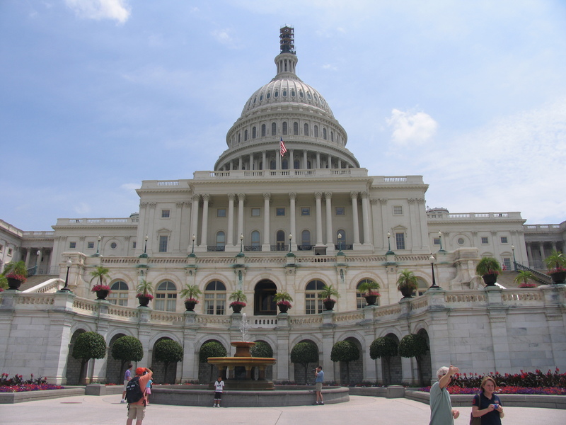 View of the front of the Capitol.