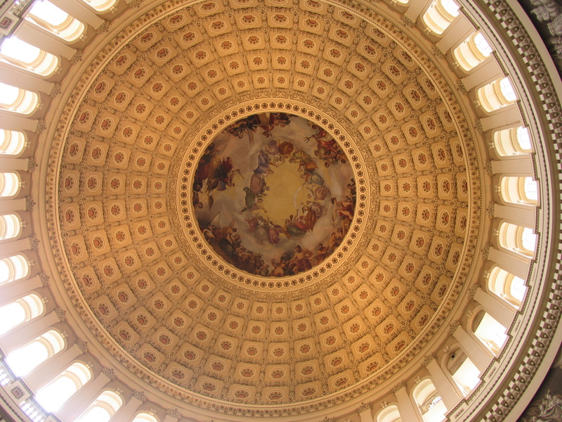 The dome of the rotunda from inside.