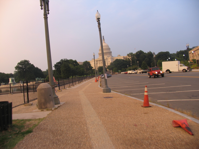 Heading toward the Capitol Building.