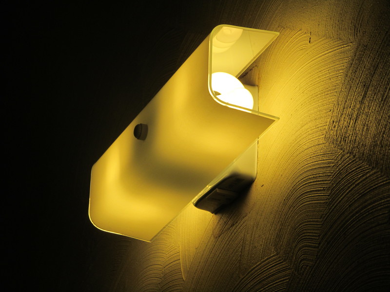 Here is a closeup of the hall light farthest from the living room.
