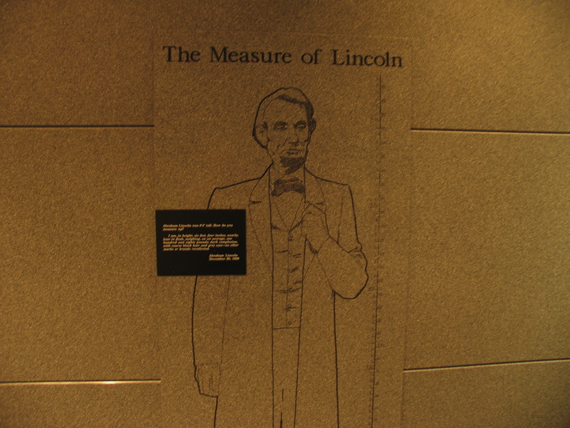 Life-size image of Lincoln.