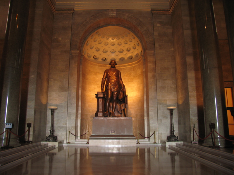 Bronze Statue of George Washington.