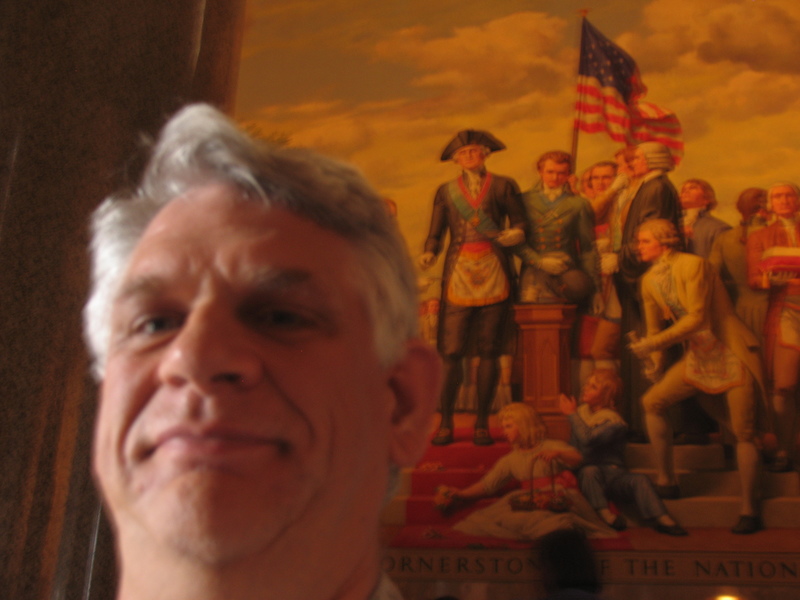 Me with George Washington laying cornerstone of the Capitol Building.