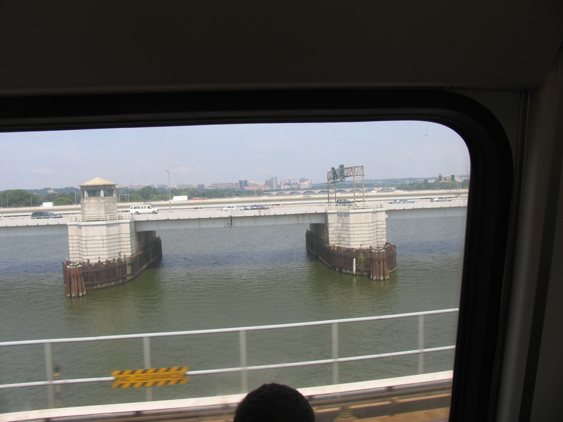 The George Washington  and Rochambeau Memorial Bridges are just up river.